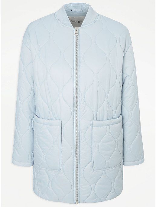 Стеганная голубая демисезонаая куртка George 000242